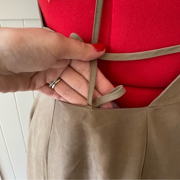 CANAL Dress, Backless, Strappy, Mini, Made in Brazil, Tan/Khaki, Women’s (US M) - Picture 9 of 9